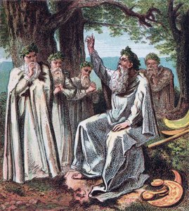 Druiden aus: Bilder der englischen Geschichte, 1868 von Joseph Martin Kronheim