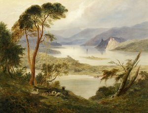 Oberwesel mit der Schönburg, am Rhein, 1840 von Joseph Murray Ince