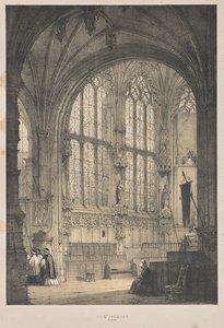 Architektur des Mittelalters: In St. Jacques, Dieppe, Ostende, Innenansicht von Joseph Nash