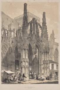 Architektur des Mittelalters: Louviers, Normandie, Südportal von Joseph Nash