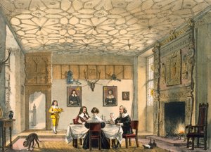 Mittelalterliches Familienessen, Wakehurst Place, Surrey, ca. 1600 von Joseph Nash