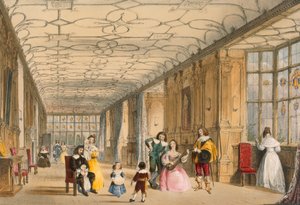 Ansicht der Long Hall in Haddon, Derbyshire, ca. 1600