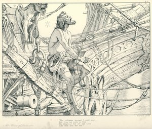 Illustration zu Coleridges Rime of The Ancient Mariner (Gravur)