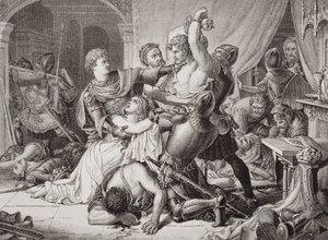 Die Gefangennahme von Roger de Mortimer (1287-1330) in Nottingham Castle von Joseph Noel (after) Paton