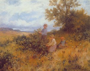 Brombeeren pflücken, ca. 1870