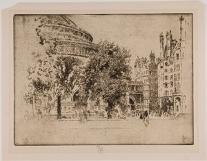 Albert Hall, London von Joseph Pennell
