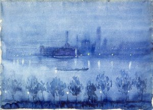 Blaue Nacht, London von Joseph Pennell