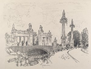 Brücke in Charlottenburg von Joseph Pennell