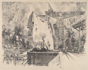 Bau der Bismarck, Hamburg, 1914