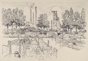 Kohlebergwerke, Monceau, Frankreich von Joseph Pennell