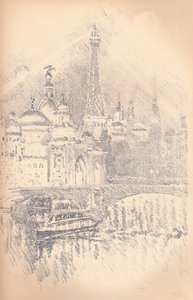 Abendstimmung, Pariser Ausstellung, 1901 von Joseph Pennell