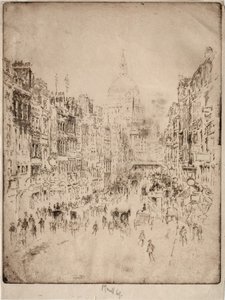 Fleet Street, Blick auf St. Pauls, 1896
