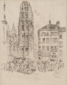 Blumenmarkt und Butterturm, Rouen, 1907