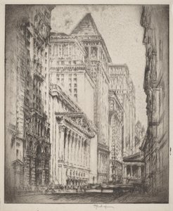 New Yorker Börse von Joseph Pennell