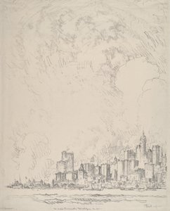 New York von Brooklyn, 1910 von Joseph Pennell