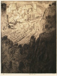 Steilklippen und Paläste, New York von Joseph Pennell