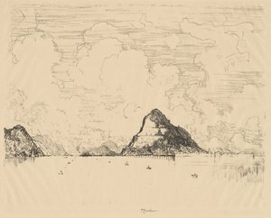 Panama: Eingang zum Kanal vom Pazifik, 1912