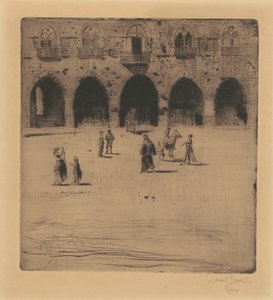 Plazza del Comune, Pistoia von Joseph Pennell