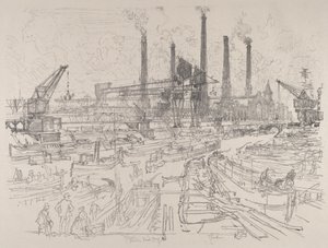 Kraftwerk, Berlin von Joseph Pennell