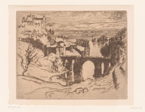 Puente de Alcántara in Toledo von Joseph Pennell