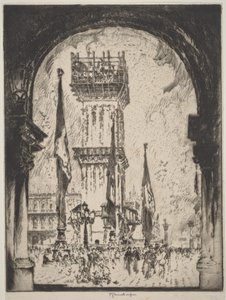 Wiederaufbau des Campanile, Venedig, Nr. I von Joseph Pennell