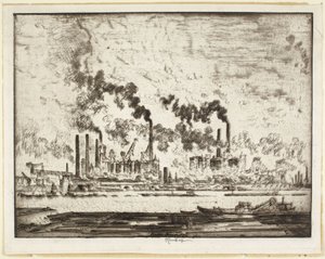 Rheinburgen, Duisburg von Joseph Pennell