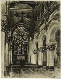 Santa Maria La Blanca, Toledo von Joseph Pennell