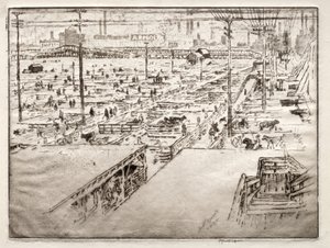 Schlachthöfe, Chicago von Joseph Pennell