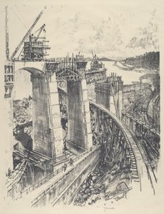 Der Zugang zur Gatun-Schleuse von Joseph Pennell