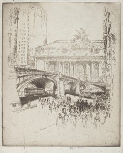 Der Zugang zum Grand Central, New York von Joseph Pennell