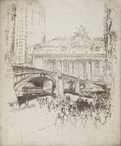 Der Zugang zum Grand Central, New York, 1919 von Joseph Pennell