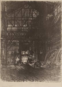 Die Panzerplattenpresse von Joseph Pennell