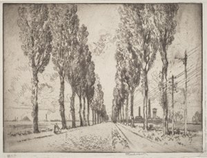 Die Allee, Valenciennes von Joseph Pennell
