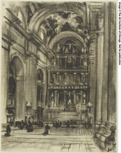 Die fröhlichen gotischen Kreuzgänge, Toledo von Joseph Pennell