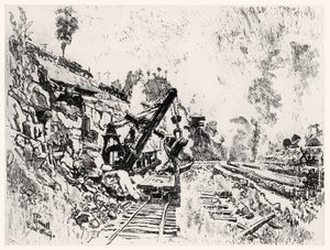 Der Schnitt bei Bas Obispo, Platte XI aus Der Panamakanal von Joseph Pennell, 1912 von Joseph Pennell