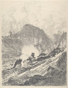 Der Schnitt von Culebra, 1912 von Joseph Pennell