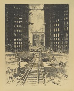 Die Tore der Pedro Miguel-Schleuse, 1912 von Joseph Pennell