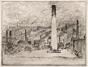 Der große Schornstein, Bradford von Joseph Pennell