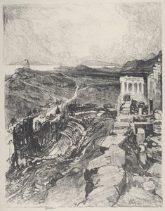 Das Odeon, Athen von Joseph Pennell