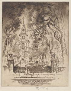 Der Platz, Unabhängigkeitsplatz, Philadelphia von Joseph Pennell