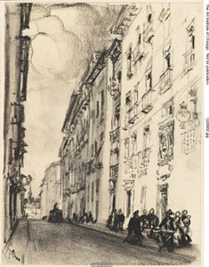 Die Straße von Cervantes und Lope de Vega, Madrid