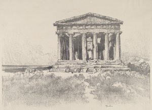 Der Tempel am Meer, Tempel der Concordia, Girgenti von Joseph Pennell