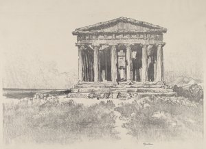 Der Tempel am Meer, Concordiatempel, Girgenti von Joseph Pennell