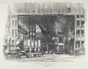 Die Urnen, Große Granaten gießen von Joseph Pennell