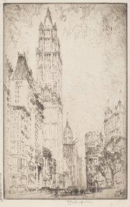 Das Woolworth-Gebäude von Joseph Pennell