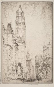 Das Woolworth Building von Joseph Pennell