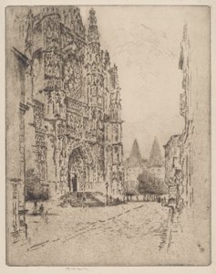 Türme des Bischofspalastes, Beauvais von Joseph Pennell