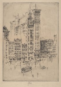Union Square, Regentag von Joseph Pennell