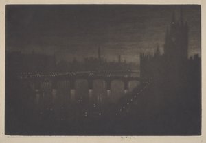 Westminster am Abend von Joseph Pennell