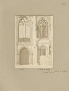 Innenraum der Kathedrale von Lichfield - Chor: Sepiazeichnung, 1819